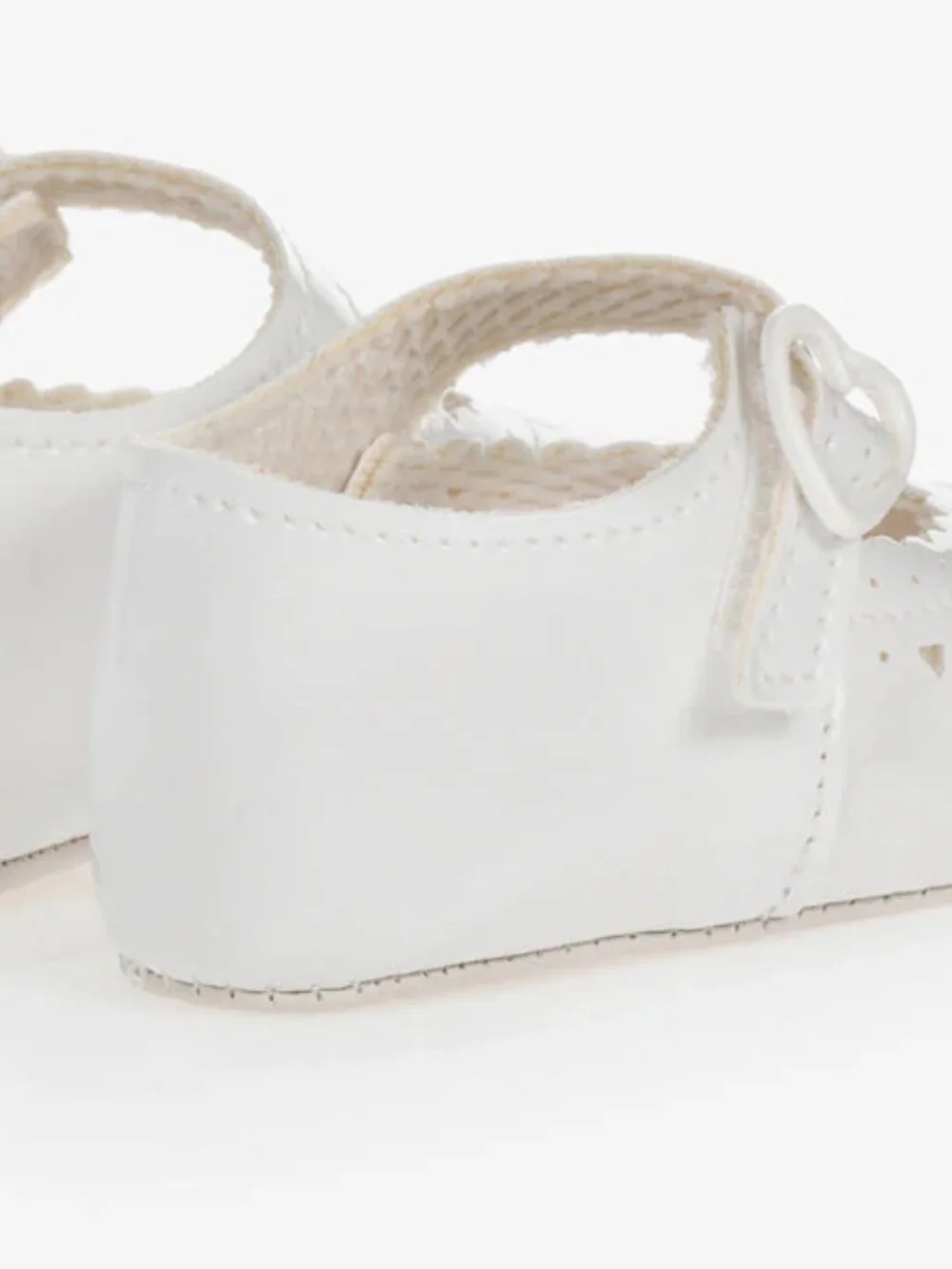 Baypods Baby Girls White Patent Pre-Walker Shoes (Size 9-12M)